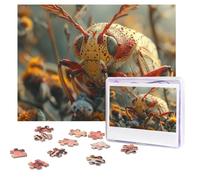 Puzzle da 500 pezzi personalizzati con piccoli insetti, immagine impegnativa, con borsa portaoggetti, puzzle fotografico per adulti per matrimoni (52 x 38 cm)