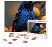 Puzzle da 500 pezzi personalizzati con uccello durante il giorno di pioggia, puzzle impegnativo immagine con borsa portaoggetti, puzzle fotografico per adulti per matrimoni (52 x 38 cm)