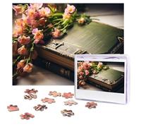 Puzzle da 500 pezzi personalizzati puzzle vecchio libro puzzle sfidante immagine con custodia per adulti matrimonio (75 x 50 cm)
