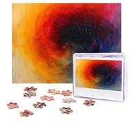 Puzzle da 500 pezzi personalizzati puzzle vortice rotante immagine impegnativa con custodia per adulti matrimonio (52 x 38 cm)