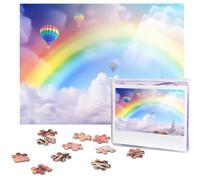 Puzzle da 500 pezzi puzzle arcobaleno sognante puzzle con immagini personalizzate per adulti puzzle fotografici puzzle in legno regalo classico puzzle per famiglia, matrimonio, compleanno, San