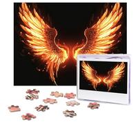 Puzzle da 500 pezzi puzzle con ali ad angolo di fuoco puzzle personalizzato per adulti puzzle foto puzzle in legno regalo classico puzzle per famiglia, matrimonio, compleanno, San Valentino