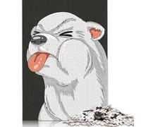 Puzzle da 500 pezzi, puzzle creativi quadrati a forma di cane, puzzle in legno per adolescenti, puzzle per adulti, regali 500 pezzi (52x38 cm)