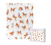 Puzzle da 500 pezzi, puzzle in legno, gioco di famiglia per adulti e adolescenti,Adorabile Akita Inu