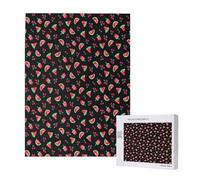 Puzzle da 500 pezzi, puzzle in legno, gioco di famiglia per adulti e adolescenti,Angurie Ciliegie Nere
