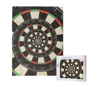 Puzzle da 500 pezzi, puzzle in legno, gioco di famiglia per adulti e adolescenti,Bersaglio per freccette a spirale Droste