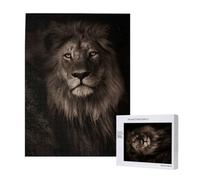 Puzzle da 500 pezzi, puzzle in legno, gioco di famiglia per adulti e adolescenti,Caduta del leone 3D
