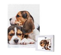 Puzzle da 500 pezzi, puzzle in legno, gioco di famiglia per adulti e adolescenti,Cuccioli di Beagle adorabili