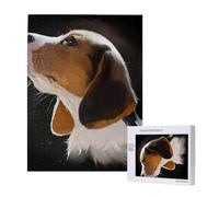 Puzzle da 500 pezzi, puzzle in legno, gioco di famiglia per adulti e adolescenti,Cucciolo di Beagle Benvenuto nel Giardino