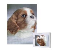 Puzzle da 500 pezzi, puzzle in legno, gioco di famiglia per adulti e adolescenti,Faccia di Cavalier King Charles Spaniel