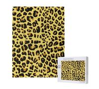 Puzzle da 500 pezzi, puzzle in legno, gioco di famiglia per adulti e adolescenti,Ghepardo Leopardo Giallo