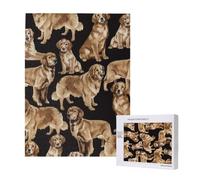Puzzle da 500 pezzi, puzzle in legno, gioco di famiglia per adulti e adolescenti,Golden Retriever