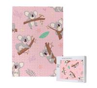 Puzzle da 500 pezzi, puzzle in legno, gioco di famiglia per adulti e adolescenti,Koala, animale selvatico australiano molto carino