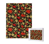 Puzzle da 500 pezzi, puzzle in legno, gioco di famiglia per adulti e adolescenti,Mirtillo rosso russo tradizionale