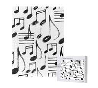 Puzzle da 500 pezzi, puzzle in legno, gioco di famiglia per adulti e adolescenti,Note musicali di schizzo a mano