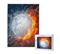 Puzzle da 500 pezzi, puzzle in legno, gioco di famiglia per adulti e adolescenti,Pallavolo su ghiaccio e fuoco