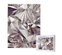 Puzzle da 500 pezzi, puzzle in legno, gioco di famiglia per adulti e adolescenti,Stampa con motivo astratto di diamanti e cristalli glitterati
