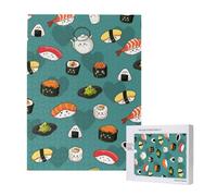 Puzzle da 500 pezzi, puzzle in legno, gioco di famiglia per adulti e adolescenti,Sushi carino