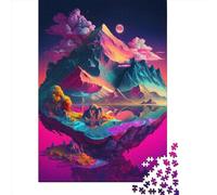 Puzzle da 500 pezzi, puzzle quadrati colorati di pietra e montagna per adulti e puzzle in legno, giocattoli per la decorazione della casa, 500 pezzi (52x38 cm)