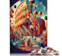Puzzle da 500 pezzi Roma Colosseo 4 per adulti Puzzle Puzzle in legno Puzzle per adulti Gioco educativo Sfida Giocattolo 500 pezzi (52x38 cm)