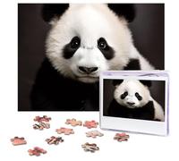 Puzzle da 500 pezzi Simpatici puzzle panda in bianco e nero puzzle con immagini personalizzate per adulti puzzle fotografici in legno regalo classico puzzle per famiglia, matrimonio, compleanno, San
