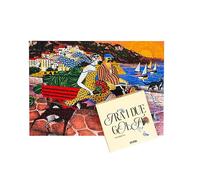 Puzzle da 500 pezzi - "Sto Puzzle Tra i Due Golfi - Opera di Marla Cruz, 500 Pezzi - Atmosfera Estiva dell'Italia Costiera - 35x50cm"