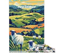 Puzzle da 500 pezzi sui pascoli della Nuova Zelanda per adulti e adolescenti, puzzle in legno per adulti, puzzle educativi per l'apprendimento, 500 pezzi (52x38 cm)