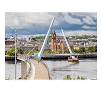 Puzzle da 5000 pezzi per adulti, puzzle del ponte della pace e della guildhall a Derry, adatto per il gioco della sfida degli adolescenti