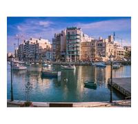 Puzzle da 5000 pezzi per adulti, Puzzle della Baia Balluta a San Giuliano, Malta, Paesaggio costiero, Giocattolo per adolescenti