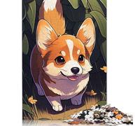 Puzzle da 520 pezzi a forma di simpatico cane Corgi per adulti, giochi di puzzle interessanti per ridurre lo stress, per adulti e adolescenti, 520 pezzi (52x38 cm)
