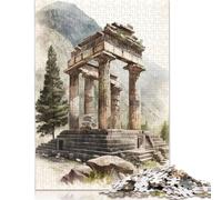 Puzzle da 520 pezzi del Tempio di Apollo a Delfi per adulti, regali di Natale, puzzle in legno per adulti e adolescenti dai 12 anni in su, 520 pezzi (52x38 cm)