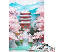 Puzzle da 520 pezzi "Fiori di ciliegio" per adulti. Interessanti giochi di puzzle per adulti e adolescenti, 520 pezzi (52x38 cm).