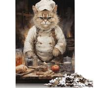 Puzzle da 520 pezzi "Gattino cuoco arrabbiato" per adulti, regali di Natale, puzzle per adulti, giochi educativi per la casa, giocattoli fai da te, 520 pezzi (52x38 cm)