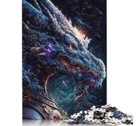Puzzle da 520 pezzi "Il drago blu vecchio spazio" per adulti adolescenti, puzzle per adulti, gioco educativo per adulti, 520 pezzi (52 x 38 cm)