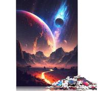 Puzzle da 520 pezzi "Paesaggio fiorito celeste" per bambini dai 18 anni in su, giochi educativi per adulti, puzzle per donne e bambini dai 12 anni in su, 520 pezzi (52x38 cm)