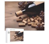 Puzzle da 520 pezzi per adulti bottiglia di vino fresco tappi uva puzzle grandi gioco decompressione tempo libero intrattenimento puzzle in legno relax giocattoli sensoriali decorazione della stanza