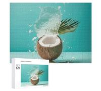 Puzzle da 520 pezzi per adulti Cool Coconut Drink Puzzle Grandi Puzzle Gioco Decompressione Tempo libero Intrattenimento Puzzle in legno Relax Giocattoli sensoriali Decorazione della stanza per donne