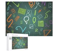Puzzle da 520 pezzi per adulti Cool Matematica Domande Puzzle Grandi Puzzle Gioco Decompressione Tempo Libero Intrattenimento Puzzle in legno Relax Giocattoli sensoriali Decorazione della stanza per