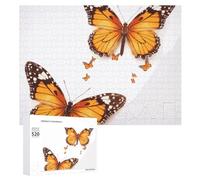 Puzzle da 520 pezzi per adulti Cool Orange Butterfly Puzzles Grandi Puzzle Gioco Decompressione Tempo Libero Intrattenimento Puzzle in legno Relax Giocattoli sensoriali Decorazione della stanza per
