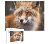 Puzzle da 520 pezzi per adulti Cool The Fox guarda nella distanza Puzzle grandi gioco decompressione tempo libero intrattenimento puzzle in legno relax giocattoli sensoriali decorazione della stanza