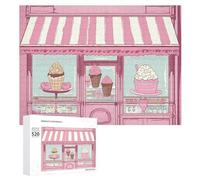 Puzzle da 520 pezzi per adulti, fantastici puzzle gelateria, puzzle grandi, gioco, decompressione, tempo libero, intrattenimento, puzzle in legno, relax, giocattoli sensoriali, decorazione della