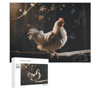 Puzzle da 520 pezzi per adulti pollo fresco su un ramo puzzle grandi gioco decompressione tempo libero intrattenimento puzzle in legno rilassamento giocattoli sensoriali decorazione della stanza per