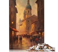 Puzzle da 520 pezzi raffigurante la città di Roma in olio, per adulti, regali di Natale, puzzle per adulti, giocattoli educativi per l'apprendimento, 520 pezzi (52x38 cm)