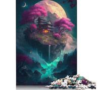 Puzzle da 520 pezzi "Tempio giapponese galleggiante", puzzle colorato, regalo per uomini e bambini dai 12 anni in su, 520 pezzi (52x38 cm)