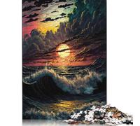 Puzzle da 520 pezzi "Tramonto sull'oceano", rompicapo per adulti, puzzle per bambini adulti, 520 pezzi (52x38 cm)