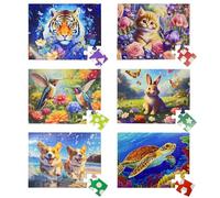 Puzzle da 6 pezzi con 20 pezzi grandi, semplici colorati pezzi irregolari, puzzle Alzheimer Gifts, giochi di memoria per i pazienti in case di pensionamento