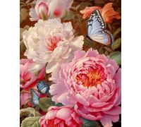 Puzzle da 60 pezzi per Adulti Farfalla Peonia, 40x28cm Impossible puzzle adulti 60 pezzi, Puzzles Impegnativo Perfetto per Serate di Gioco,Divertimento Regalo Per Adulti