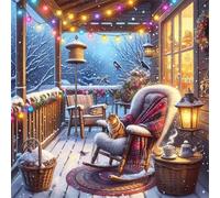 Puzzle da 70 pezzi per Adulti e Bambini, puzzle Impossibili 70 pezzi, Jigsaw puzzles adulti E famiglie, Gioco Impegnativi, Regalo per Amore e Amico(45x45cm,Balcone invernale)