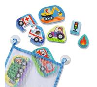 Puzzle da bagno Ravensburger 12034121 Play+: veicoli, giocattoli da esterno e da bagno, giocattoli a partire da 1 anno, inclusa una pratica borsa a rete, giocattolo da vasca