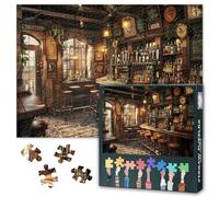Puzzle da bar per adulti, 1000 pezzi, scena vintage da pub, puzzle impegnativo, qualità premium (69,8 x 50 cm)